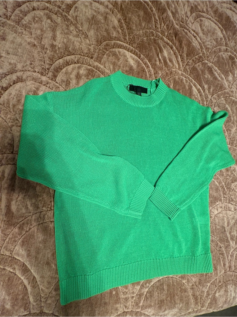 Zara Bright Gree Crewneck Sweater